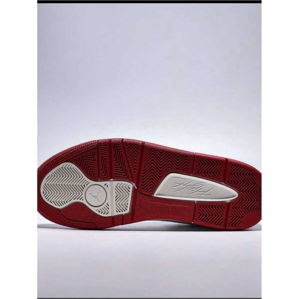 Jordan Men's White and Red Athletic Sneakers